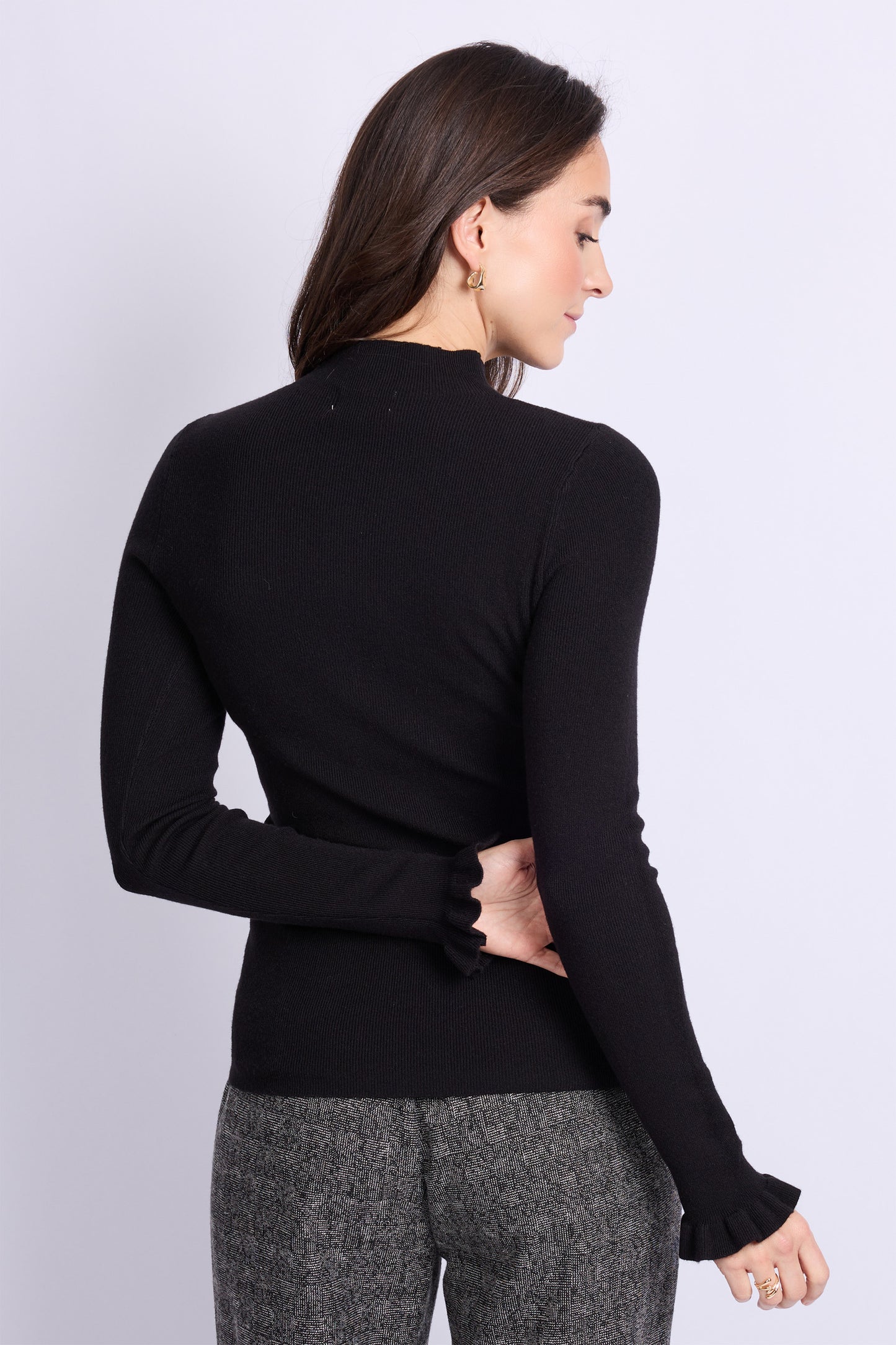 Astrid knit pullover - black