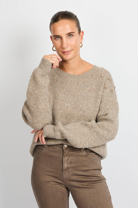 Kirsten knit pullover - bronze