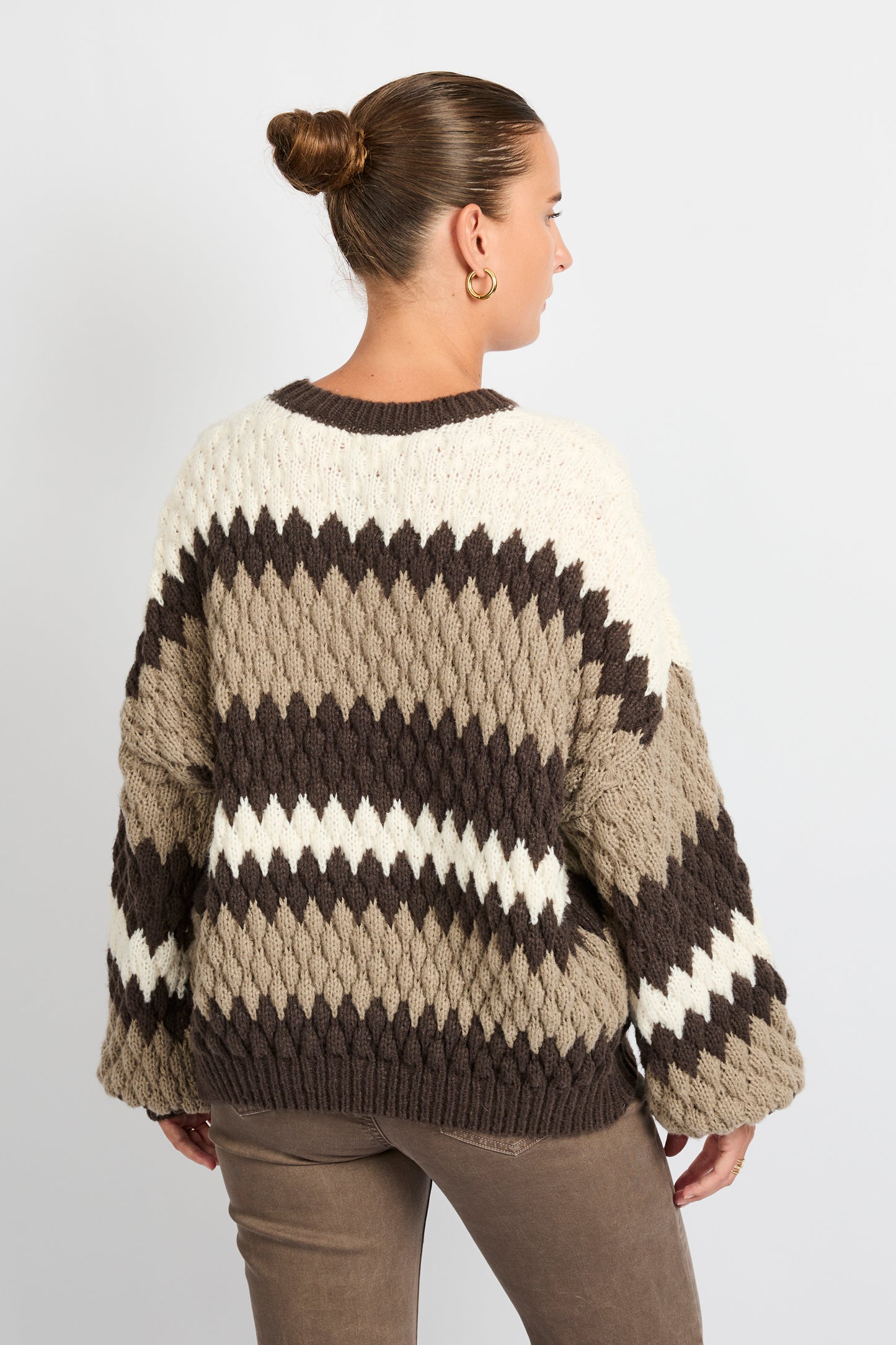 Kool knit pullover - chocolate/bronze