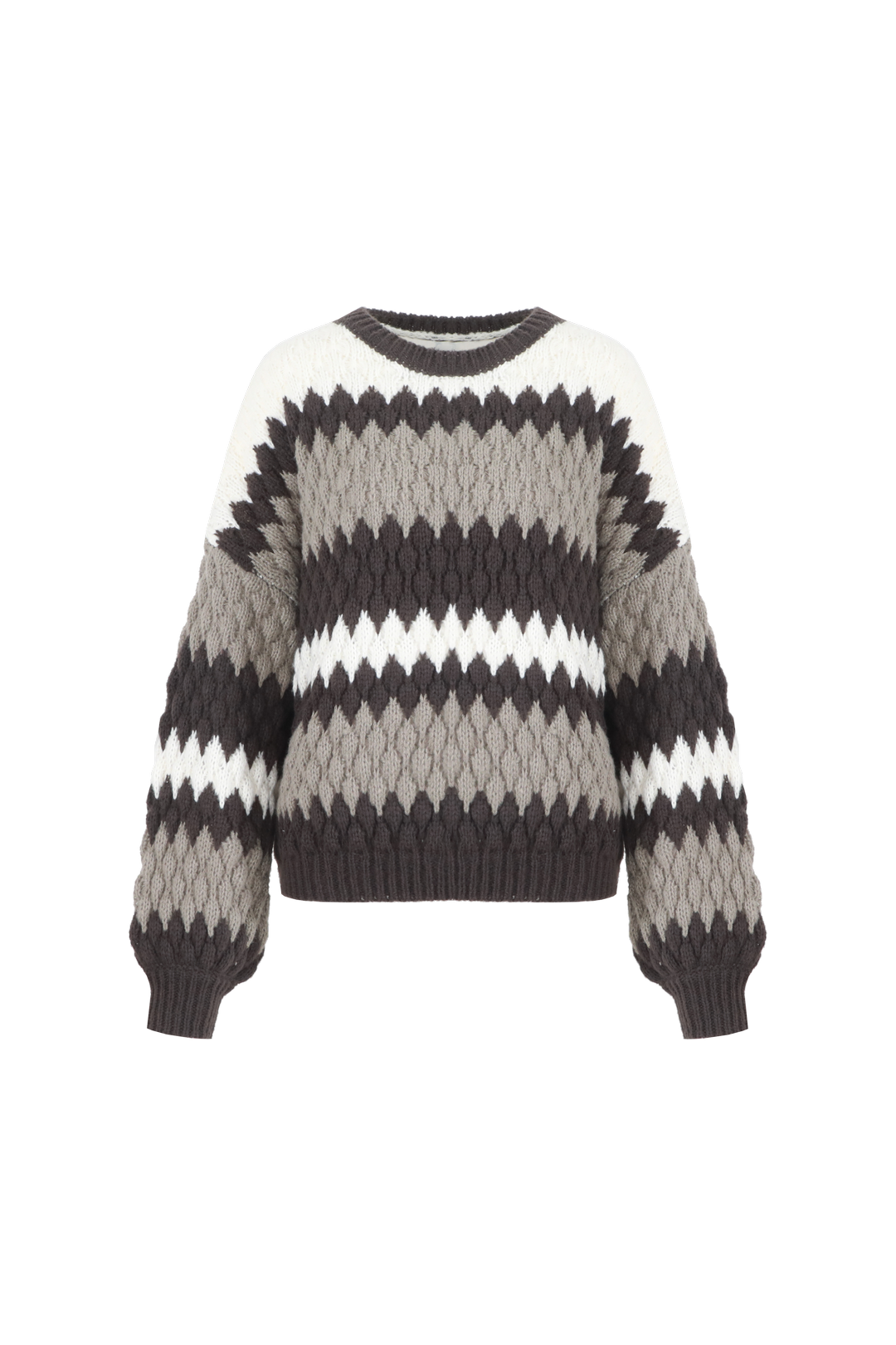 Kool knit pullover - chocolate/bronze