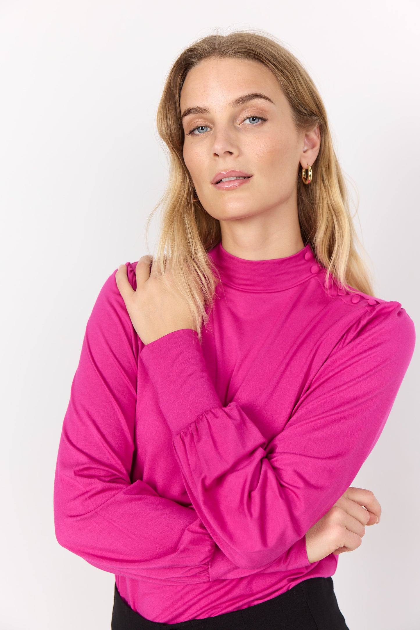 Marica top knoopjes - fuschia