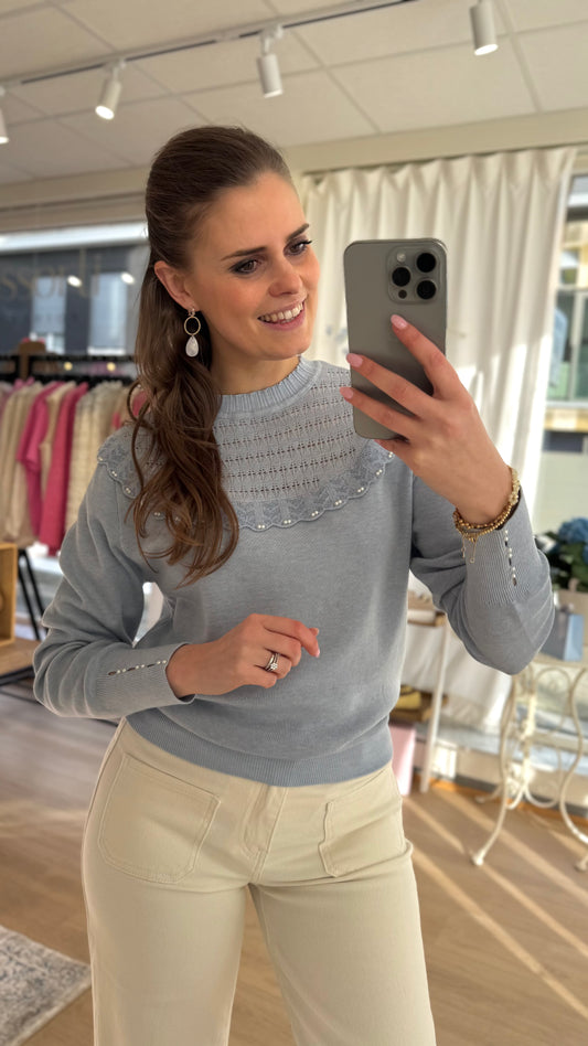 Kamaria knit pullover - lichtblauw