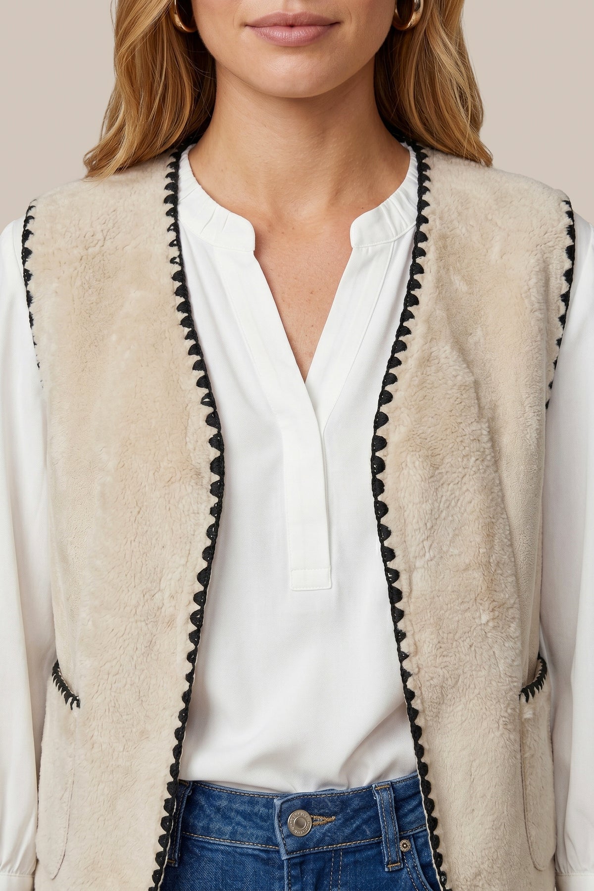 Glenn gilet - sand/black