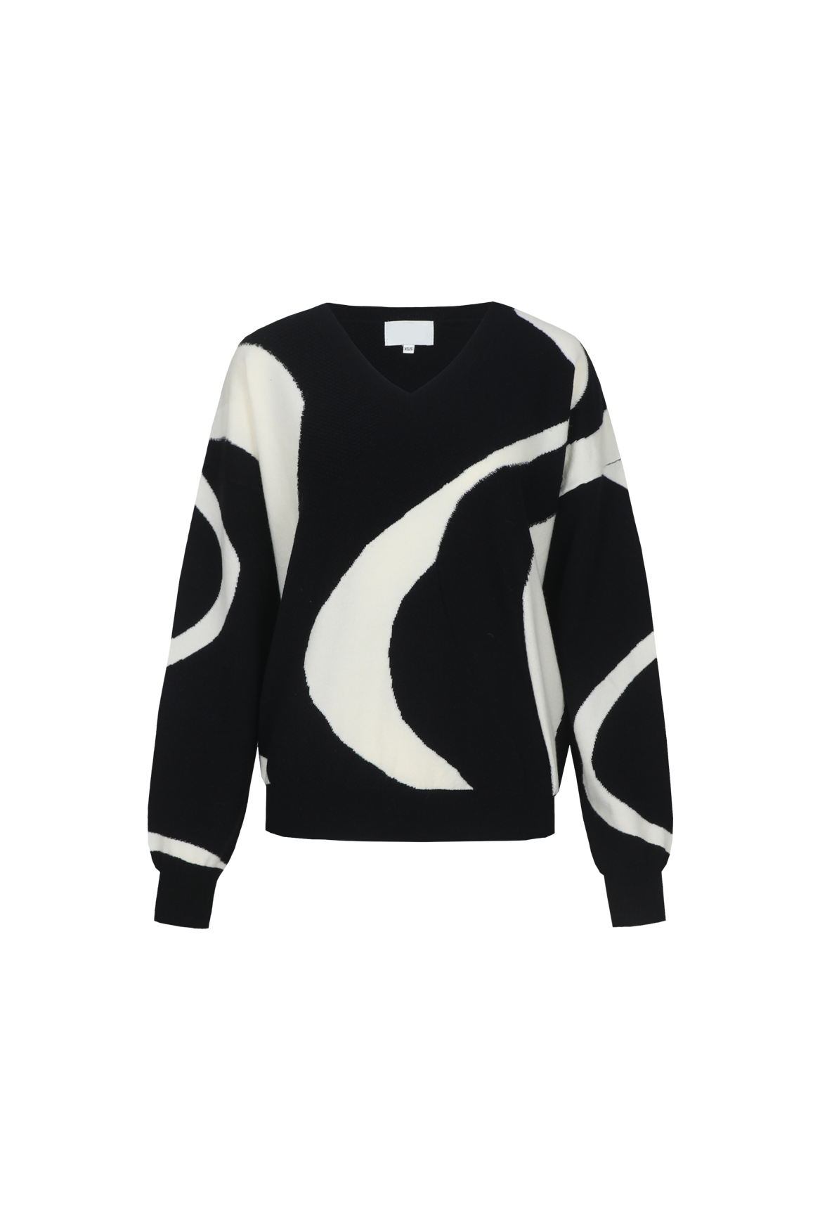 Alix knit pullover - ecru/zwart