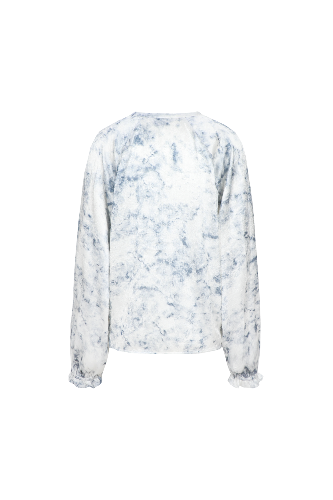 Larnie blouse - blauw/ecru