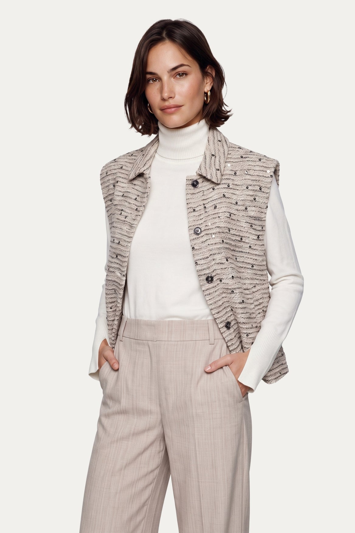 Kamyla gilet - sand mix