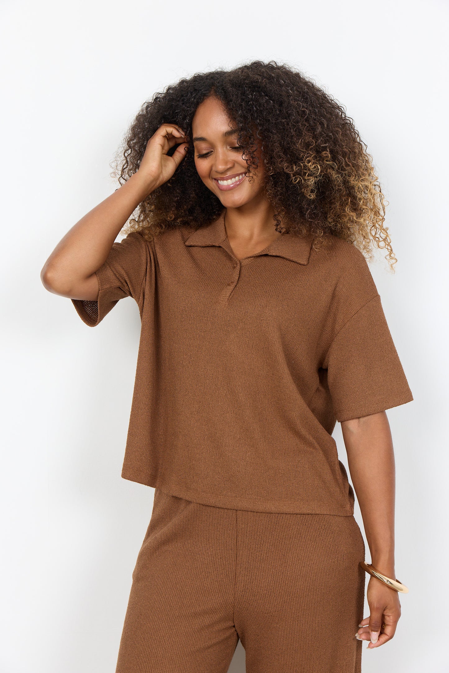 Delia 9 blouse - cognac