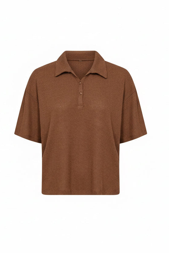 Delia 9 blouse - cognac