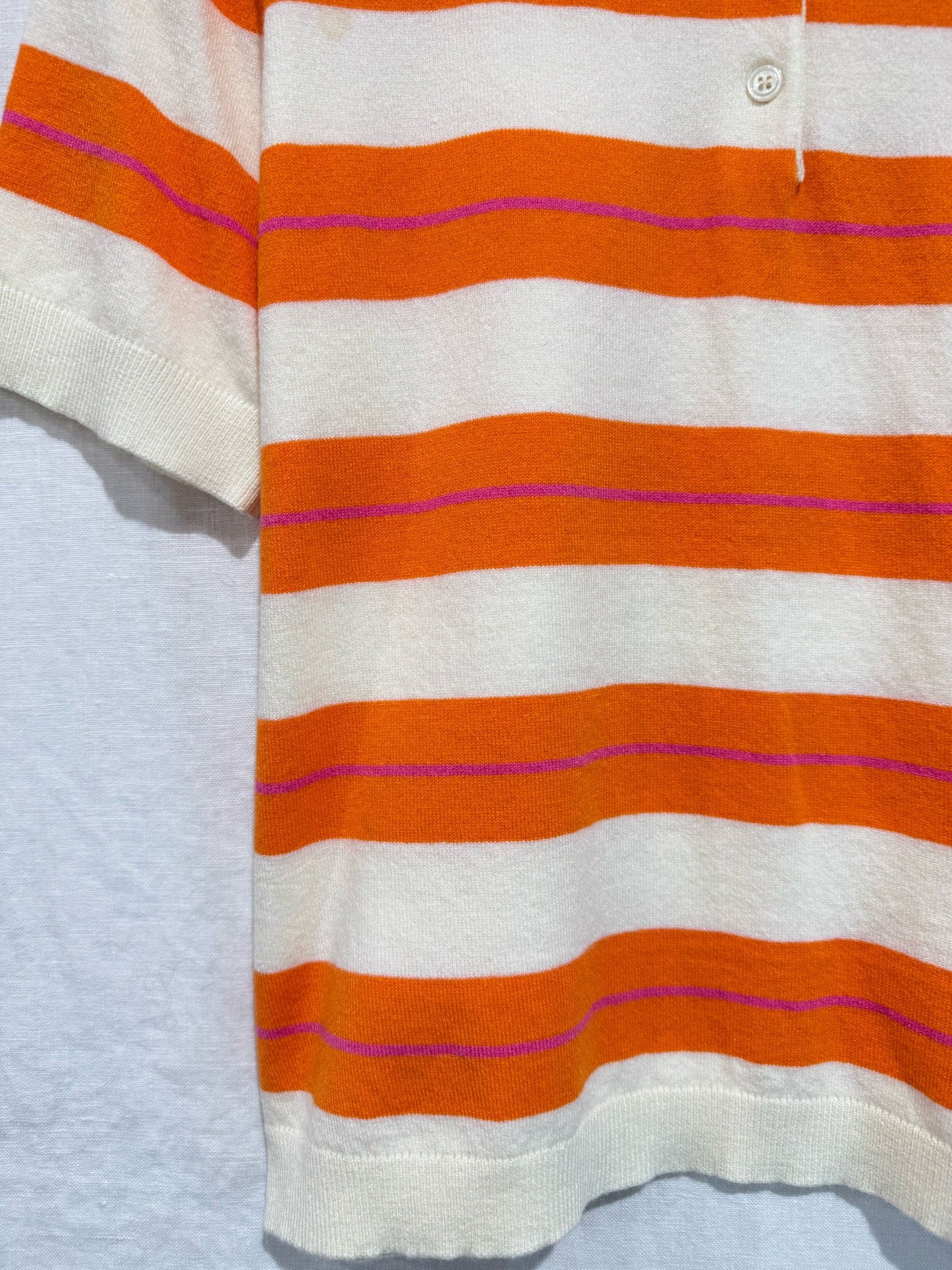 Truitje KM kraagje - ecru/oranje