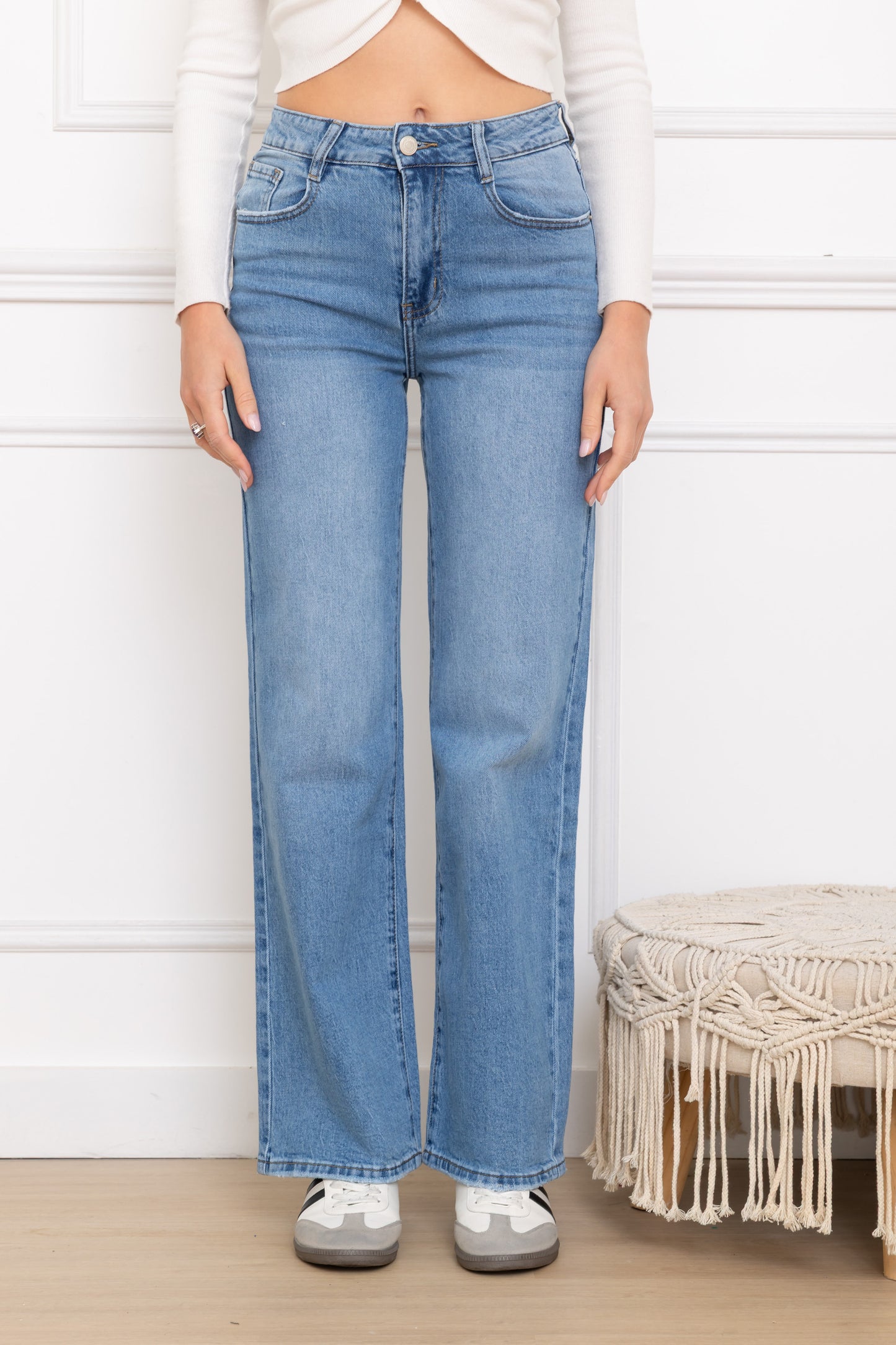 Jeans wide leg - blauw