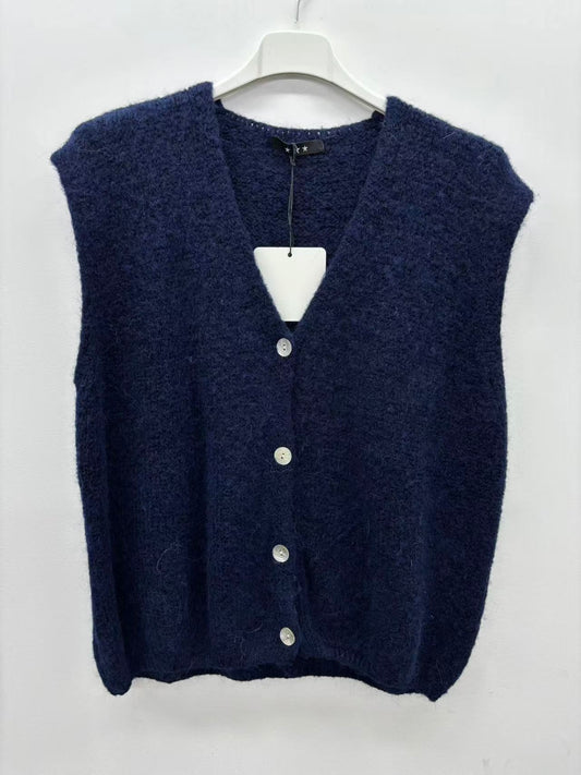 Gilet ZM knopen - donkerblauw