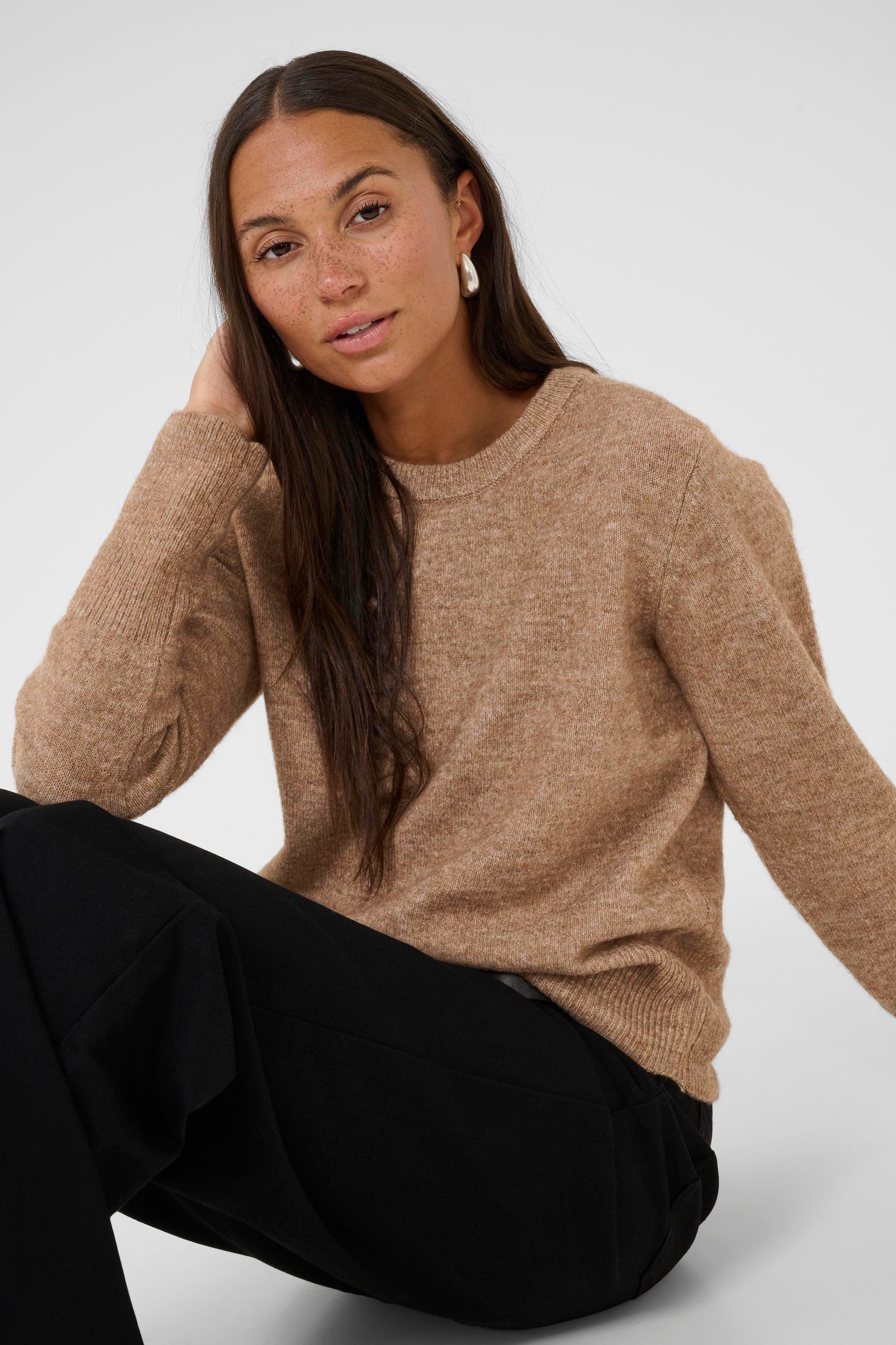 Niel crew neck knit - toasted coconut