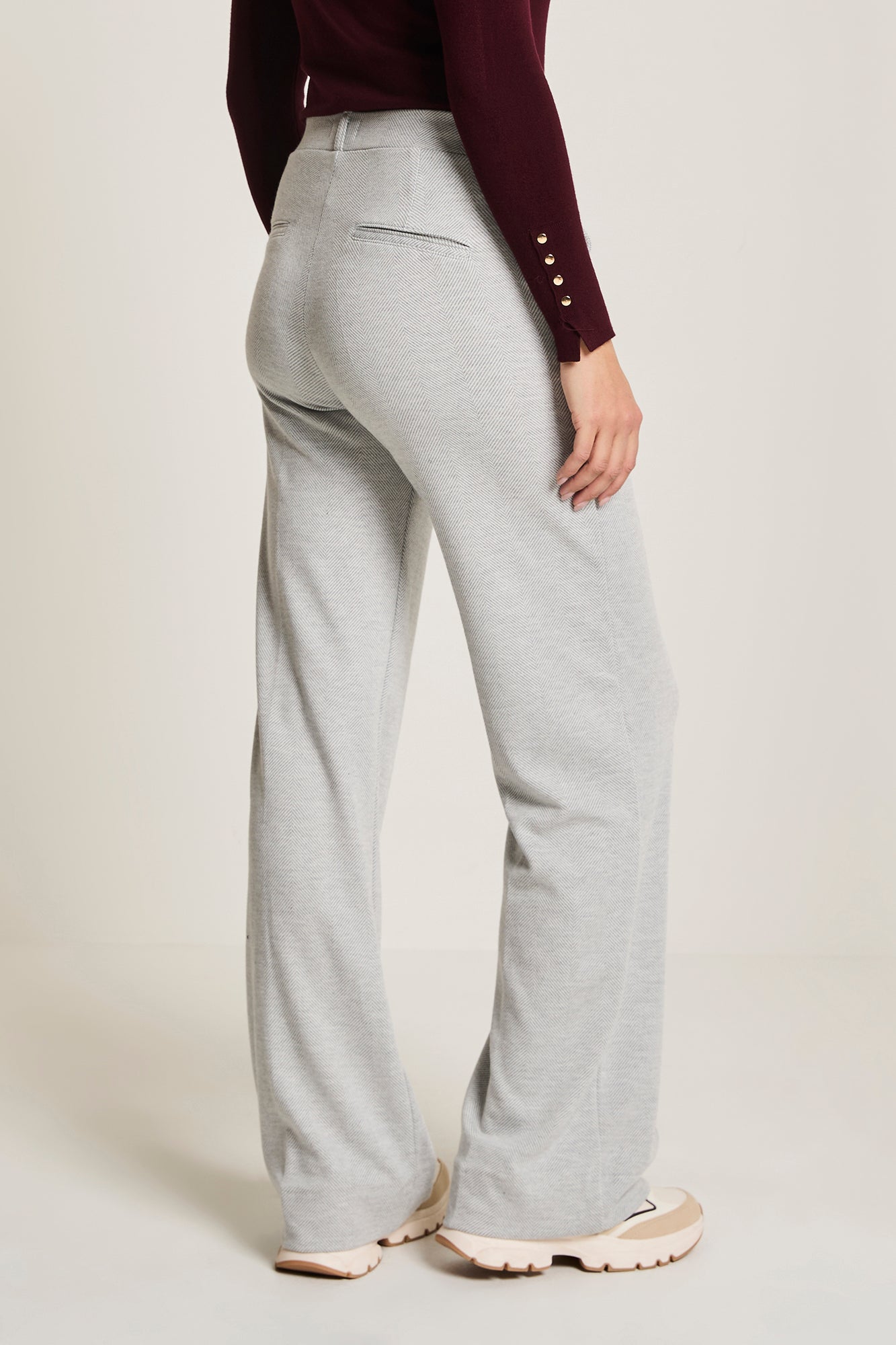 Mira elastic - zigzag grijs