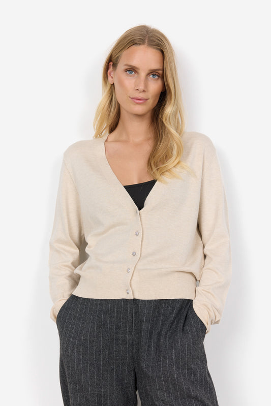 Dollie gilet strass - licht beige