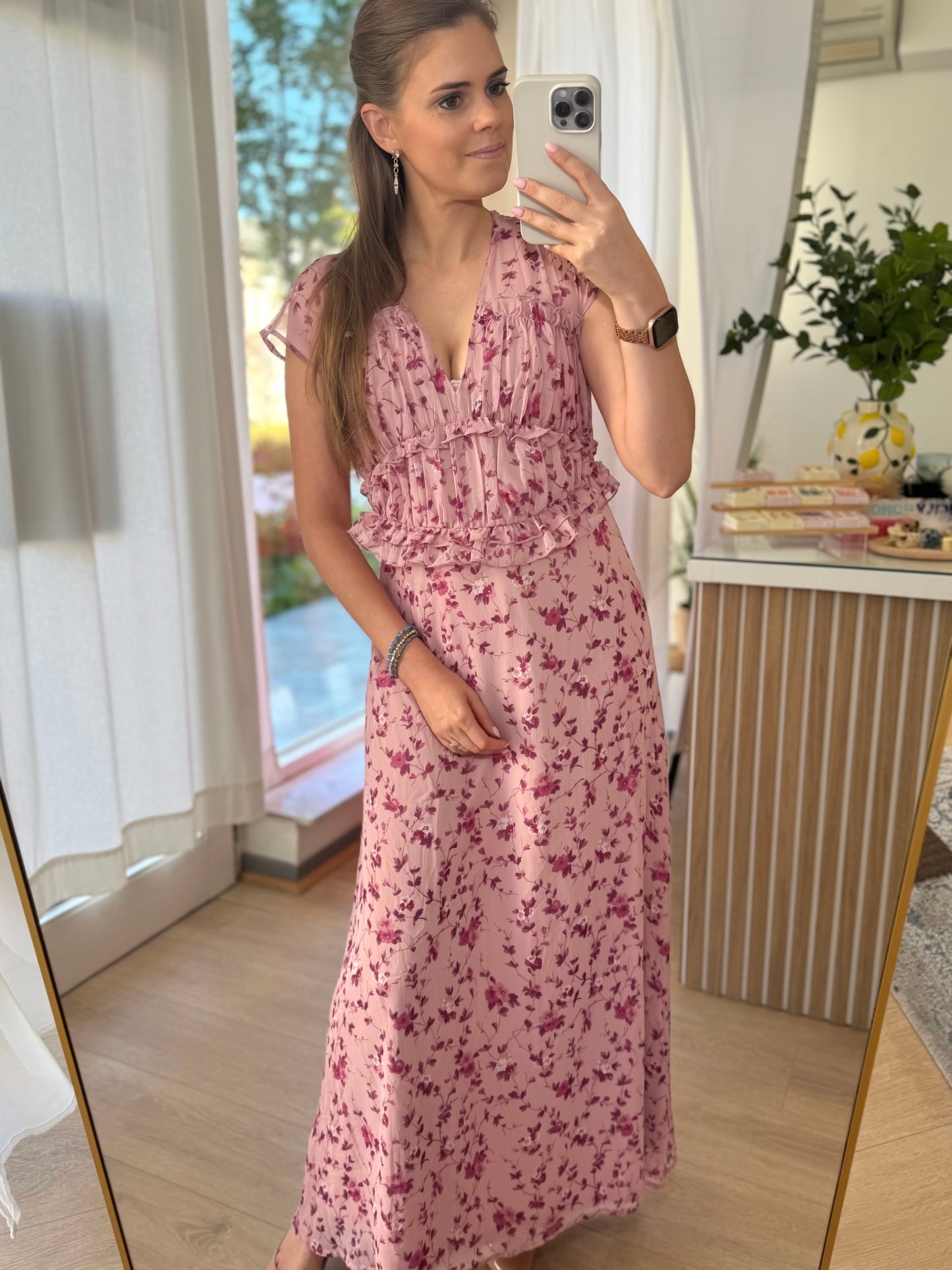 Valda bloemenkleed - roze