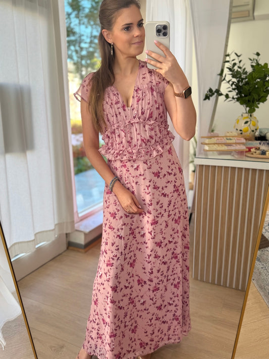 Valda bloemenkleed - roze