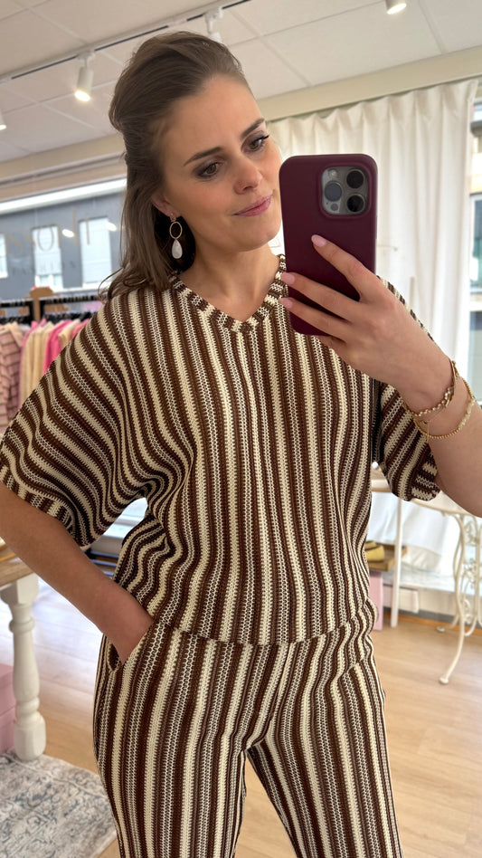 Tamber top - camel/ecru