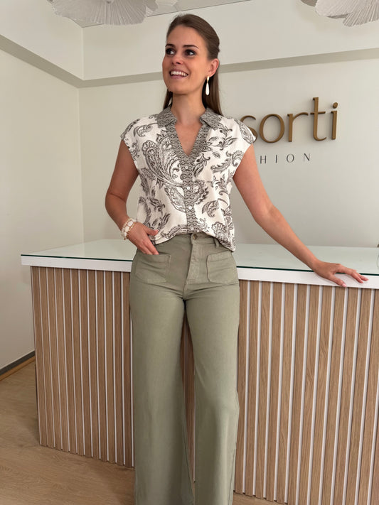 jeans zakjes - licht khaki