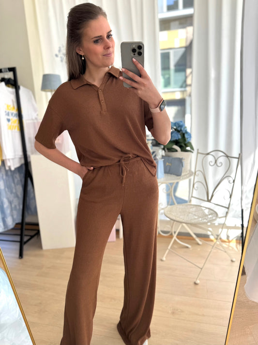 Delia 8 pants - cognac