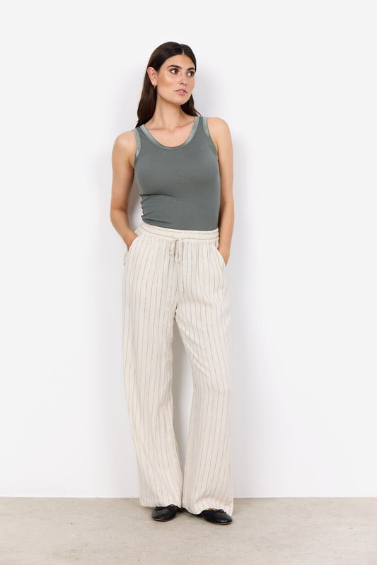 Poula pants - beige/zwart