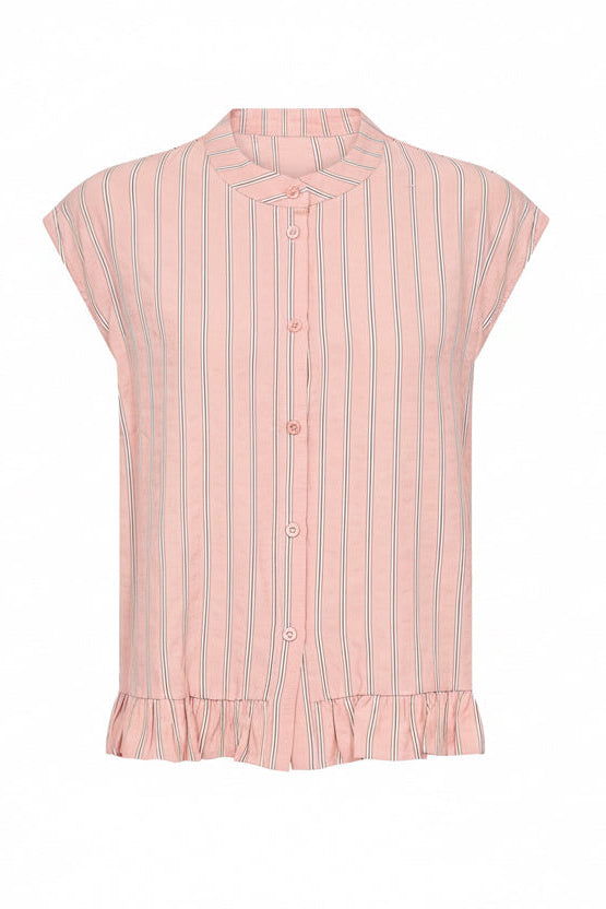 Fiene 1 blouse streep - zalm