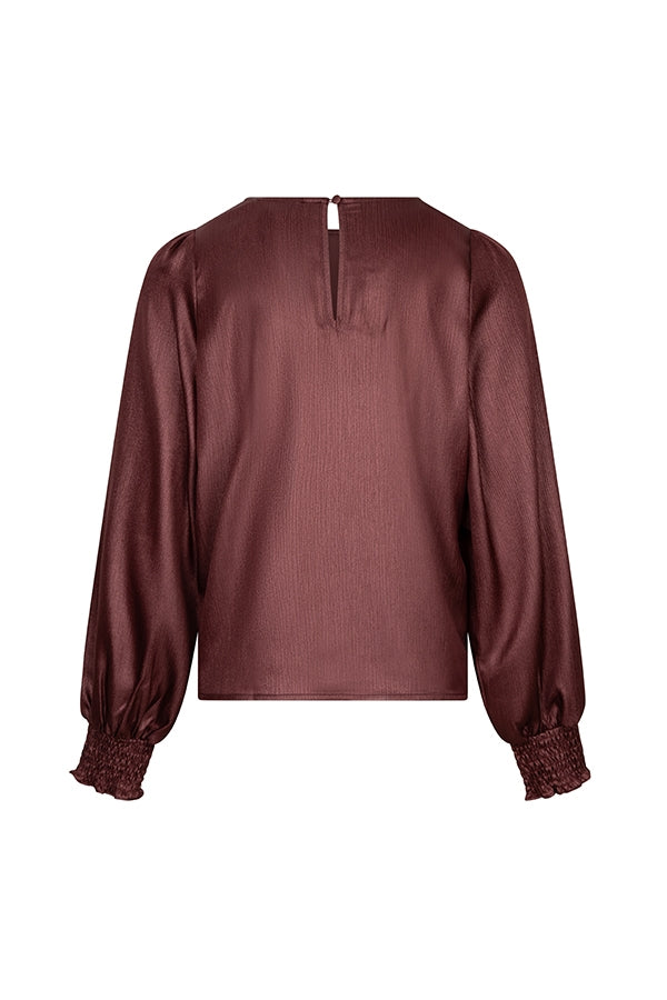Isli blouse smock - brick red
