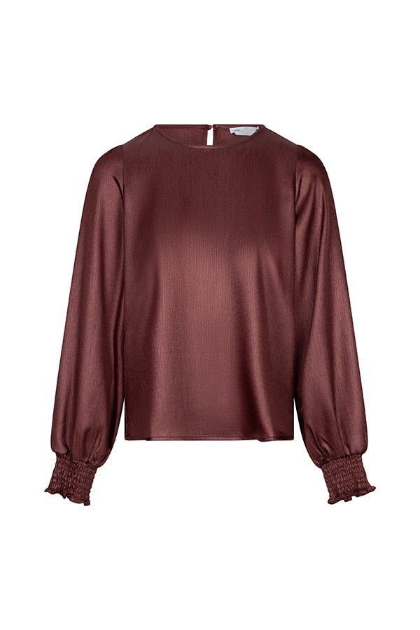 Isli blouse smock - brick red