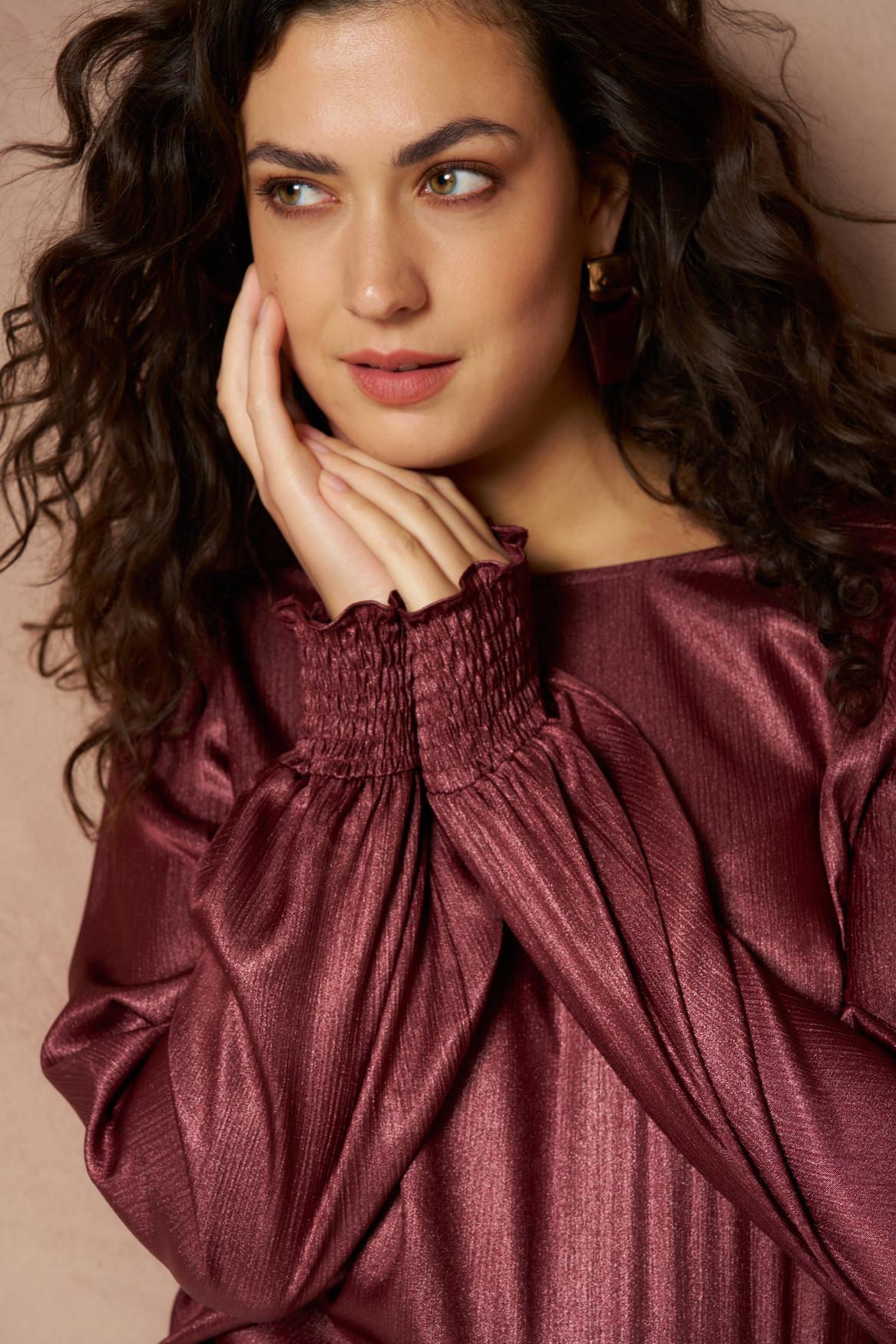 Isli blouse smock - brick red