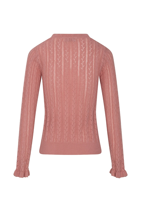 Top iska ajour - vieux rose