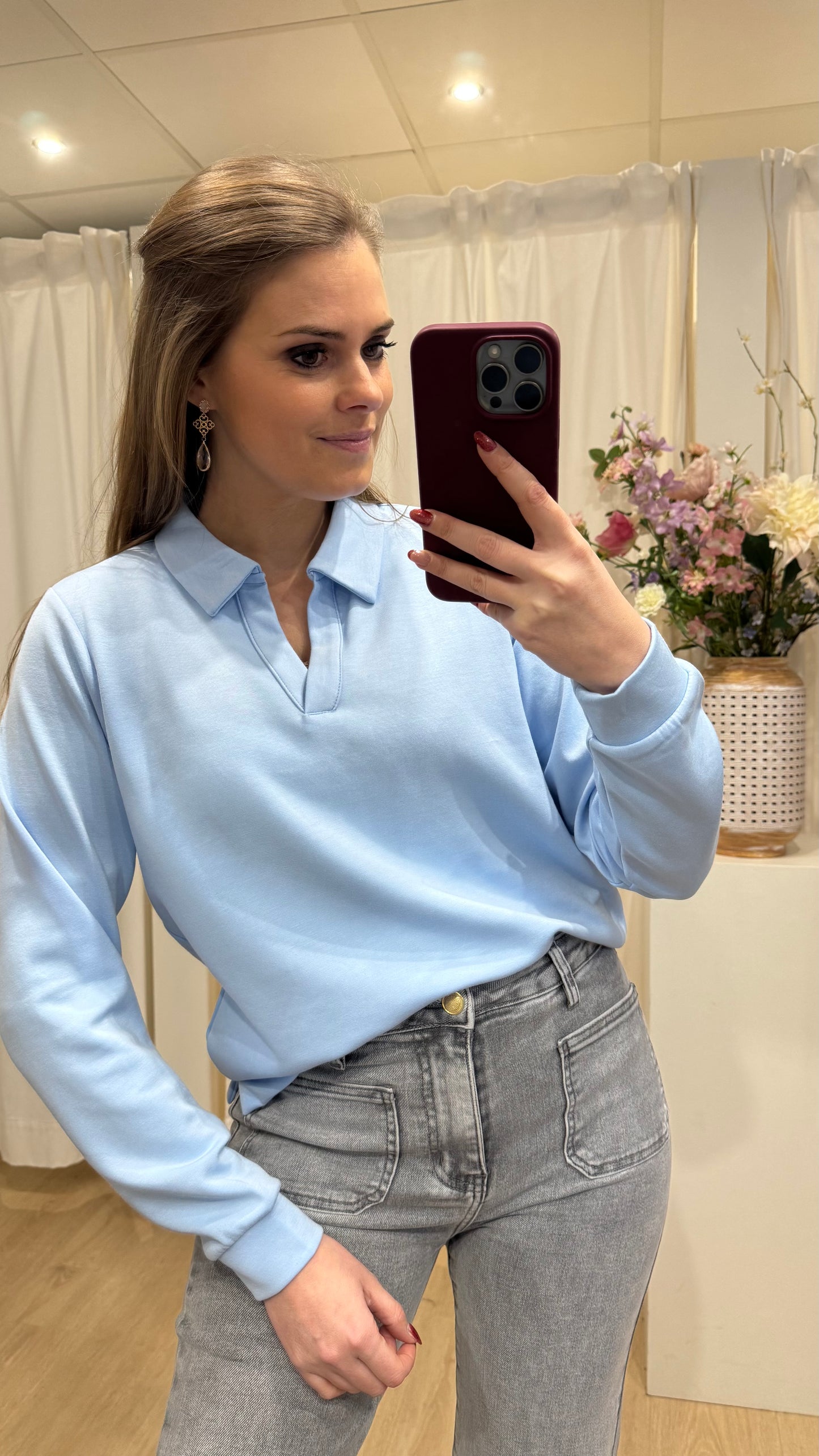 Polo trui Banu 285 - lichtblauw