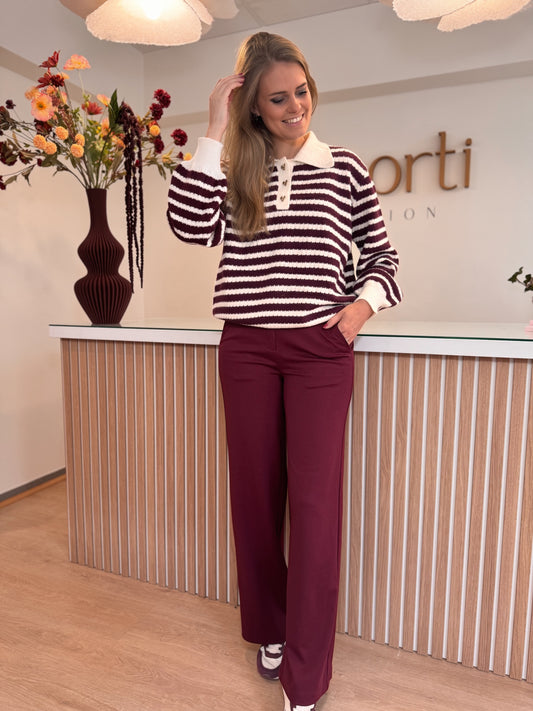 Daniela 9 pants - bordeaux