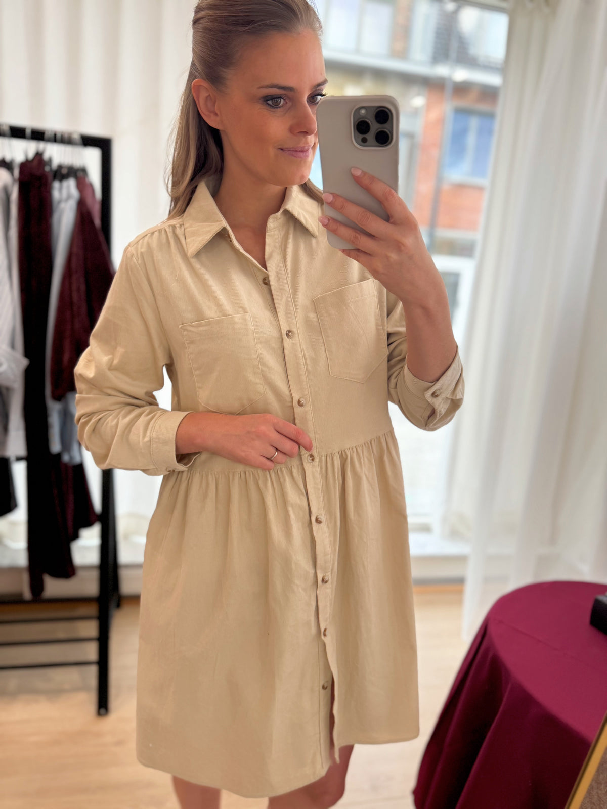 Kleedje rib Alijn - beige