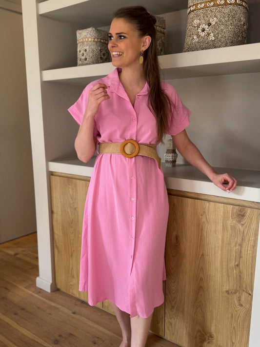 Basic kleedje - Roze