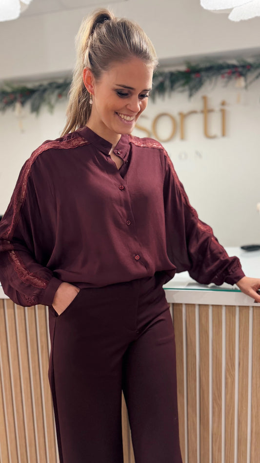 Lahore blouse - Bordeaux