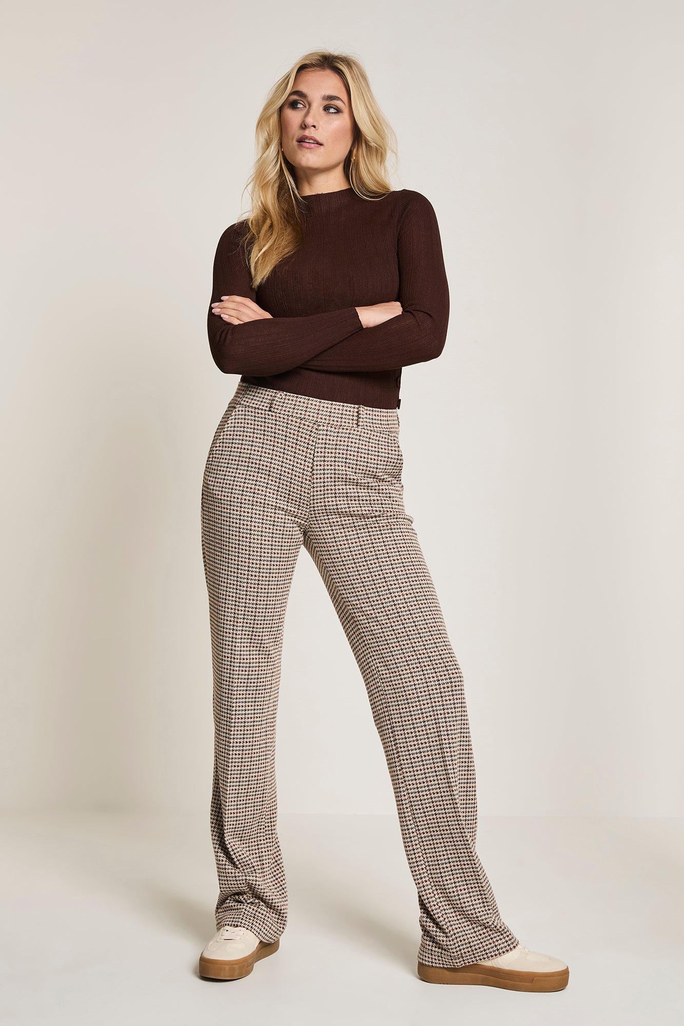 Hannah pied de poule - beige