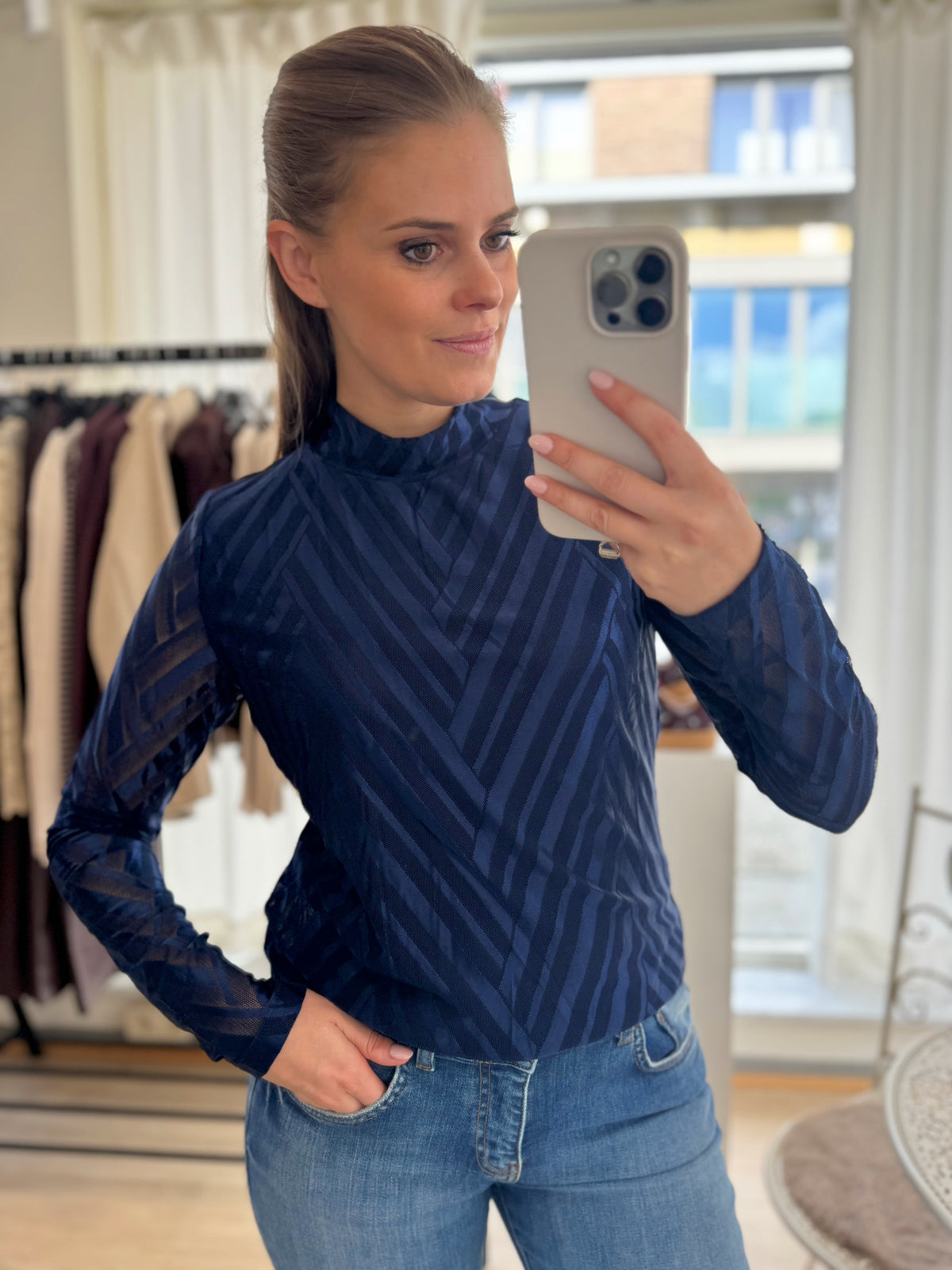 turtle top - donkerblauw