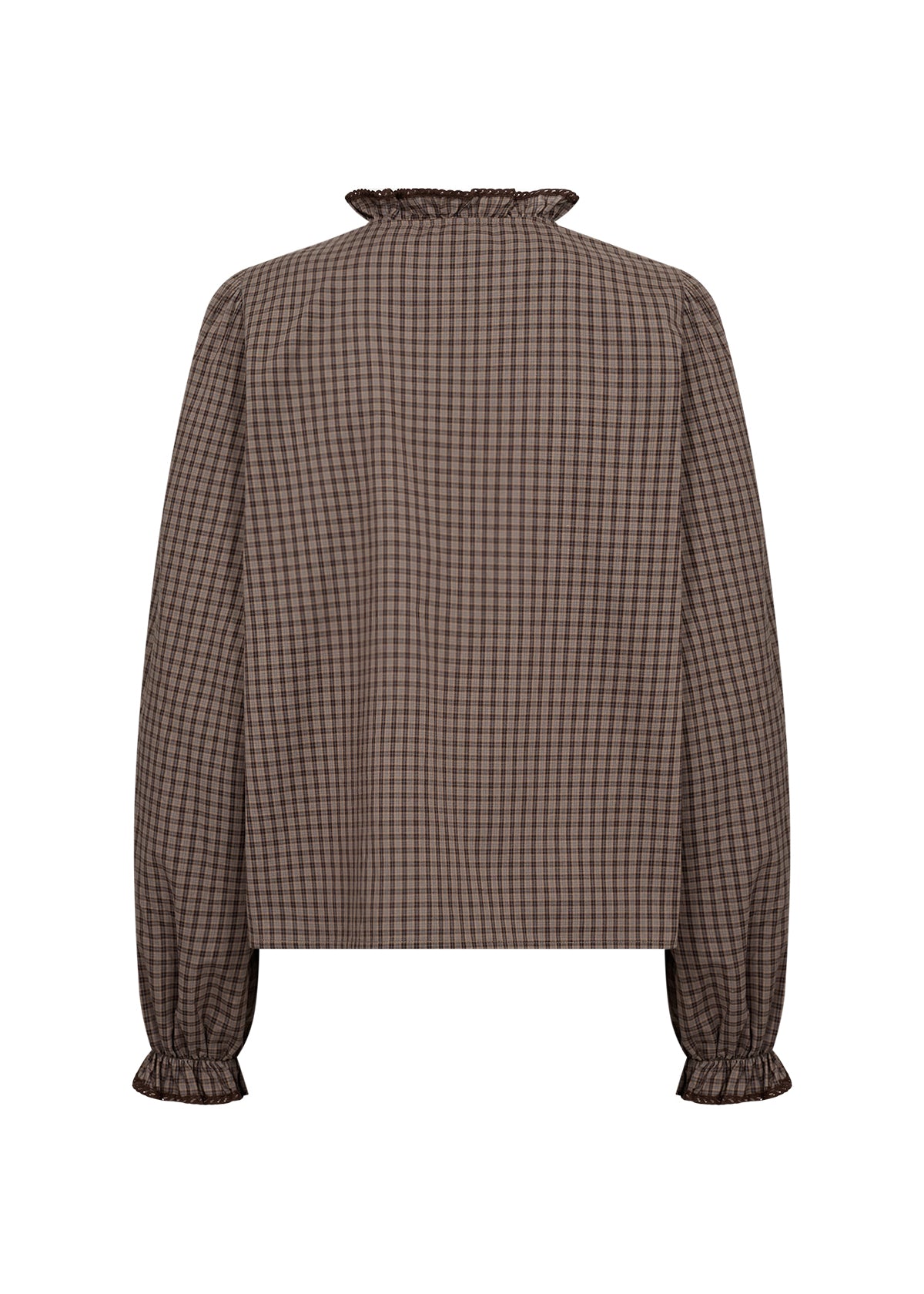 Joelle blouse ruit - bruin
