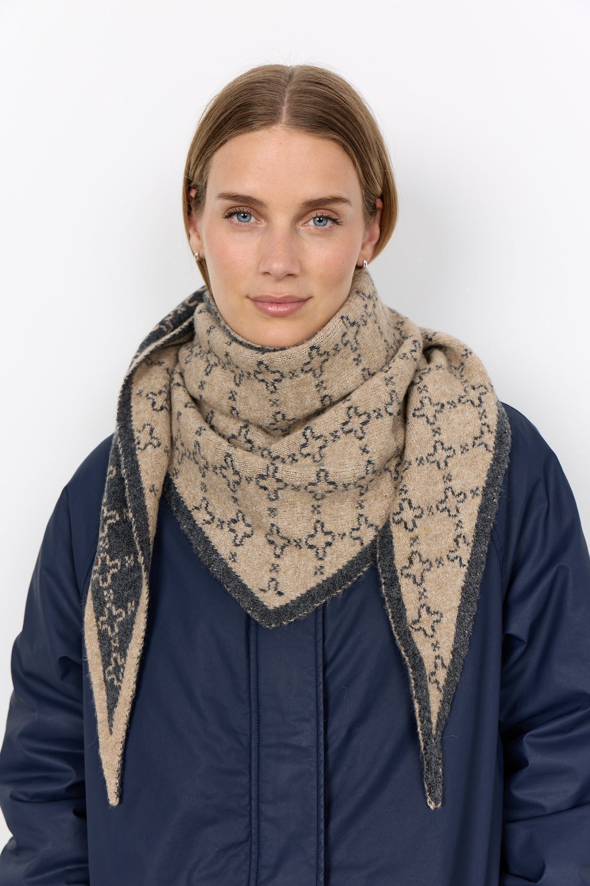 Golly sjaal ruit - beige/grijs