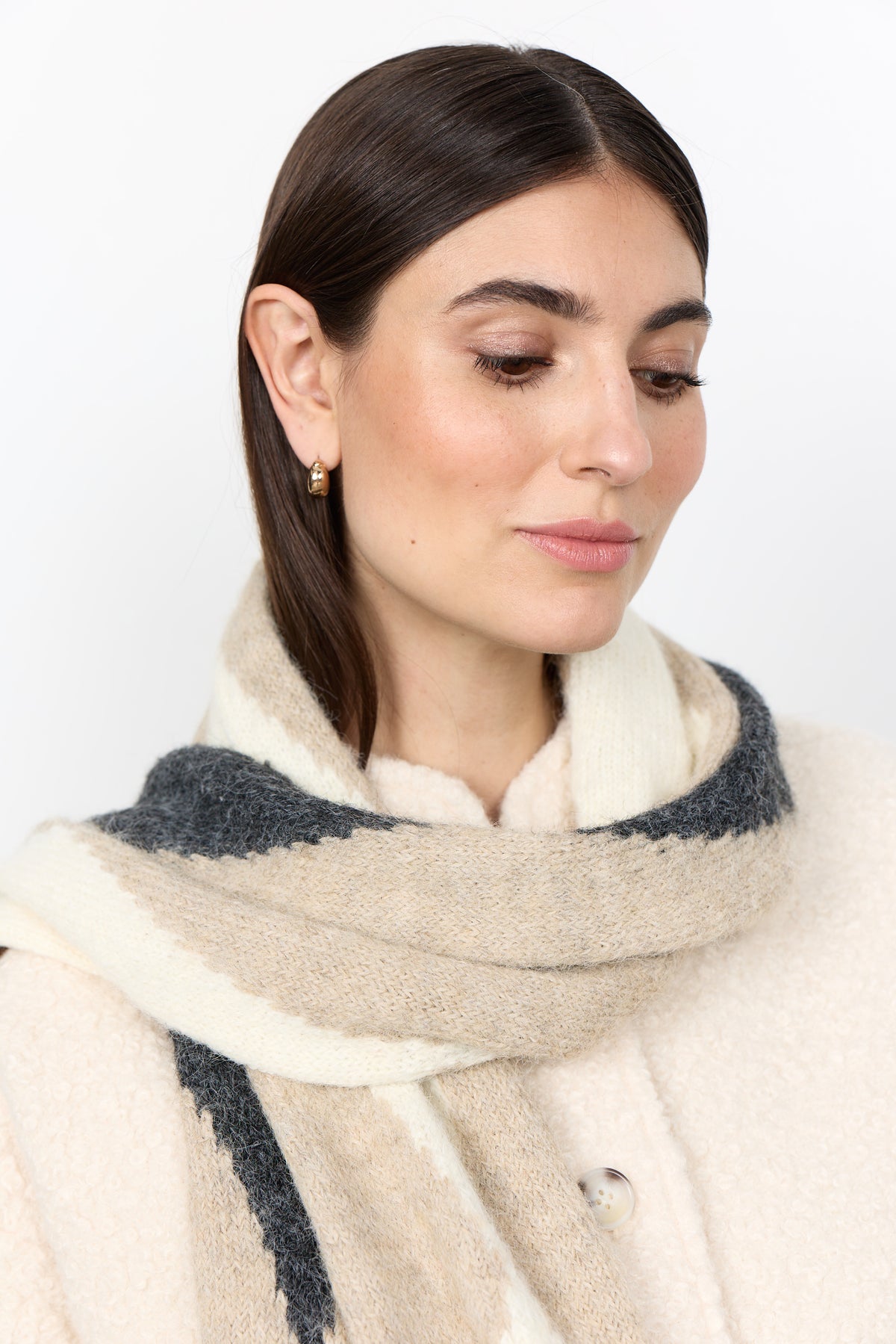 Gittemaj sjaal - beige/grijs