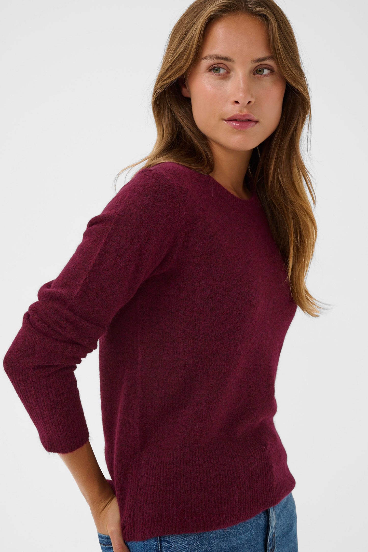Niel crew neck knit - windsor wine