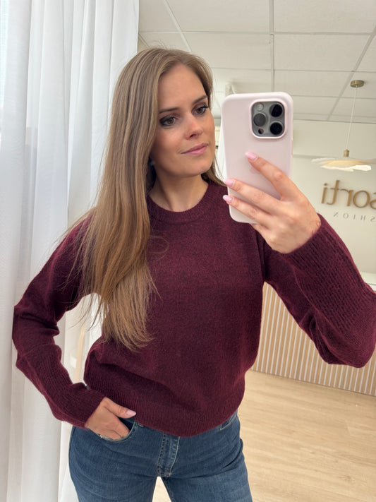 Niel crew neck knit - windsor wine