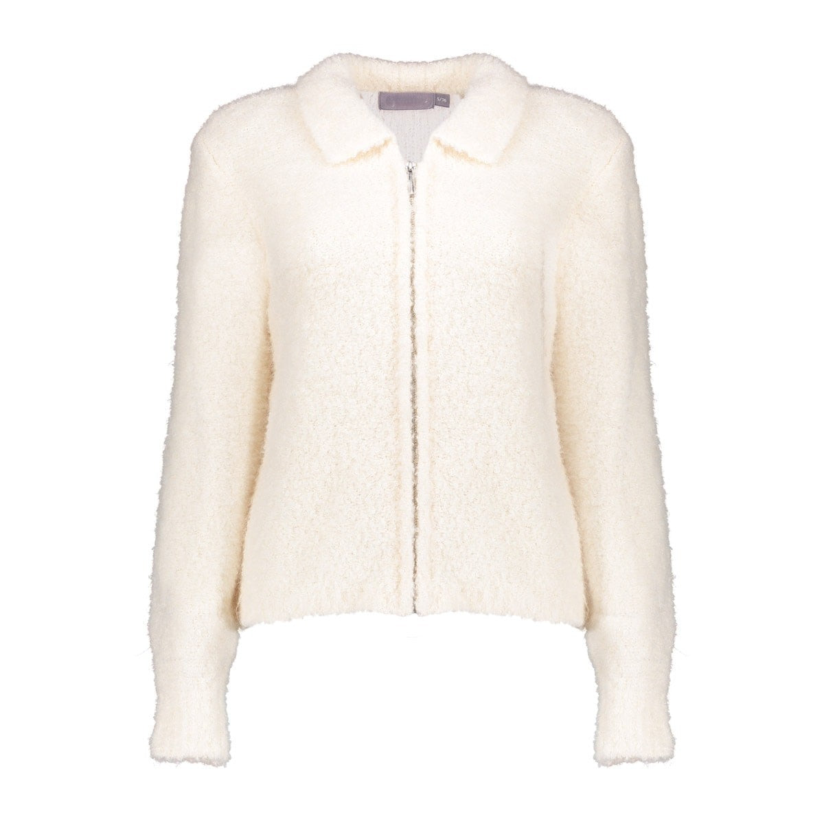 54575 Cardigan bouclé rits - ecru