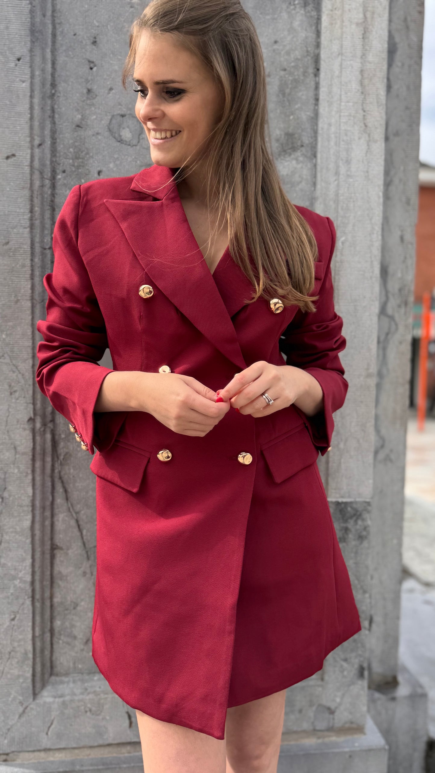 Blazer kleedje - bordeaux