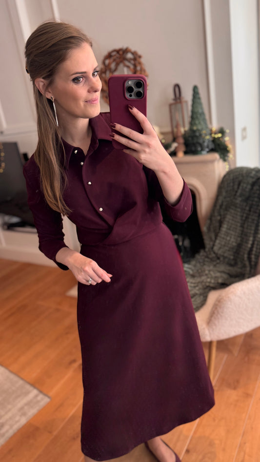 Liverpool kleedje strass steentjes - bordeaux