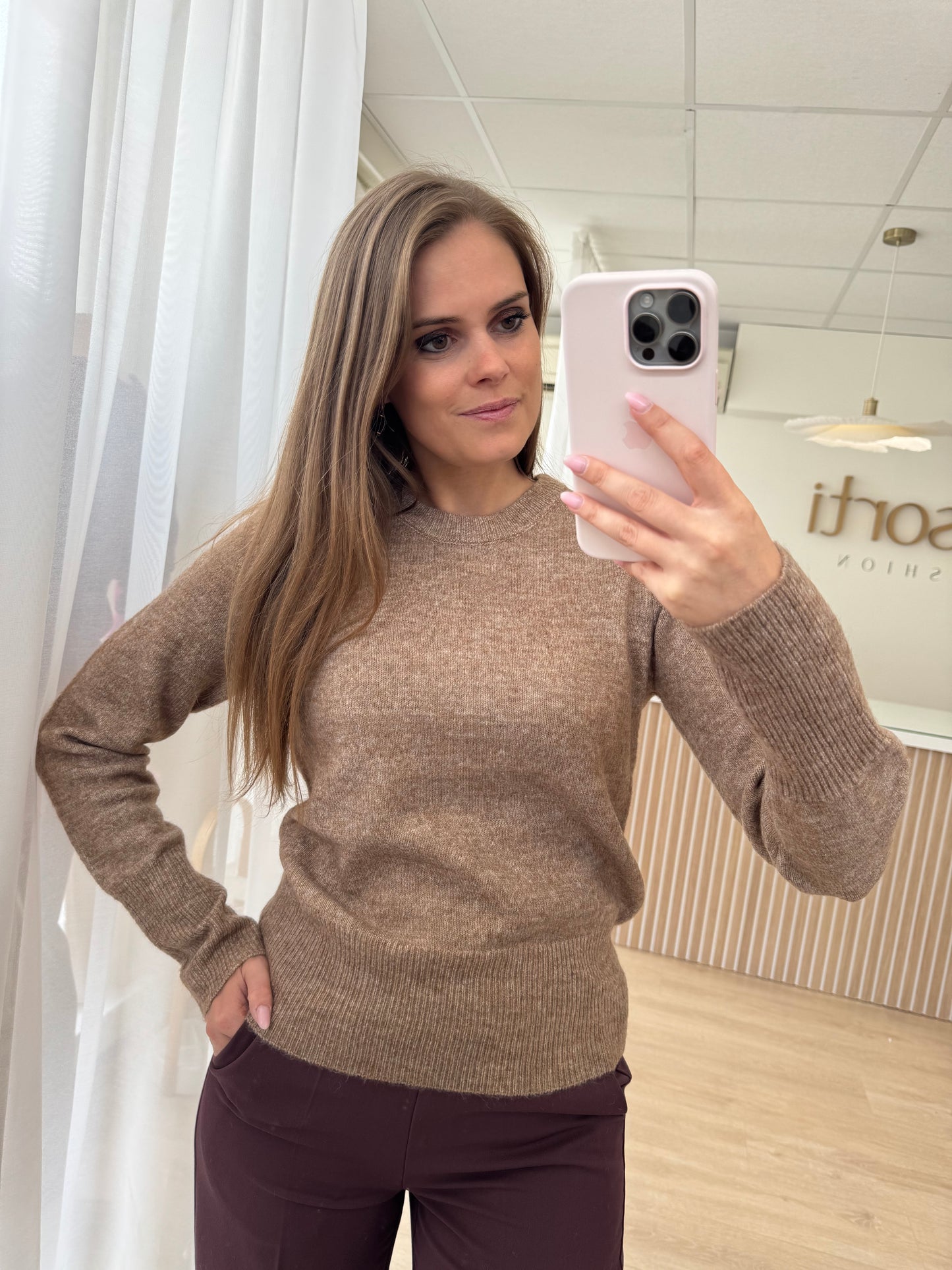 Niel crew neck knit - toasted coconut