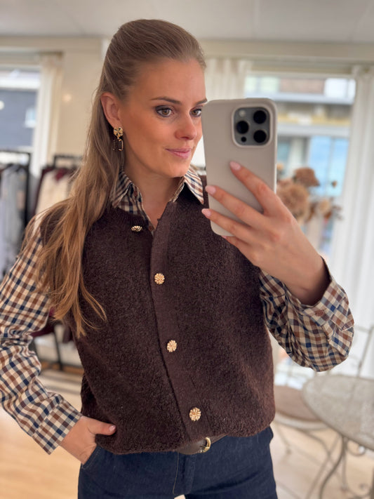 Bouclé gilet ZM - Bruin