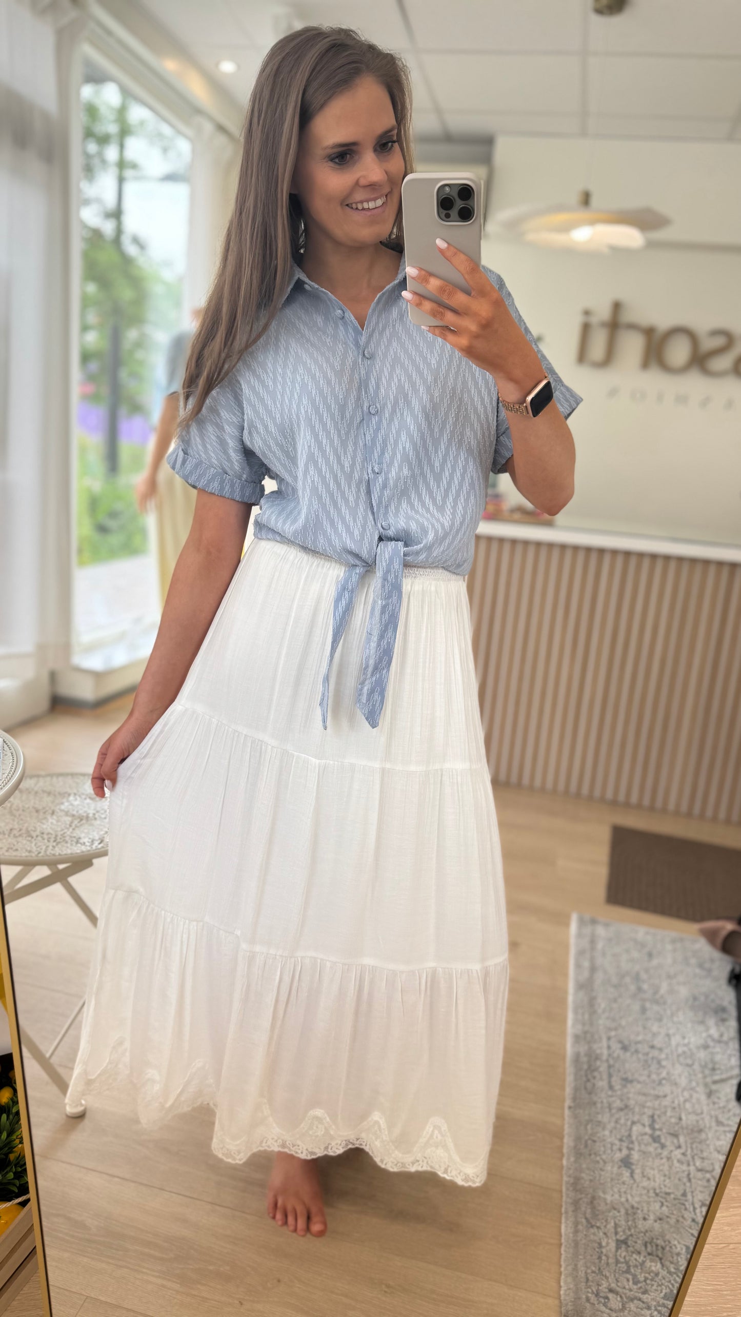 Amélie Maxi Rok - Wit