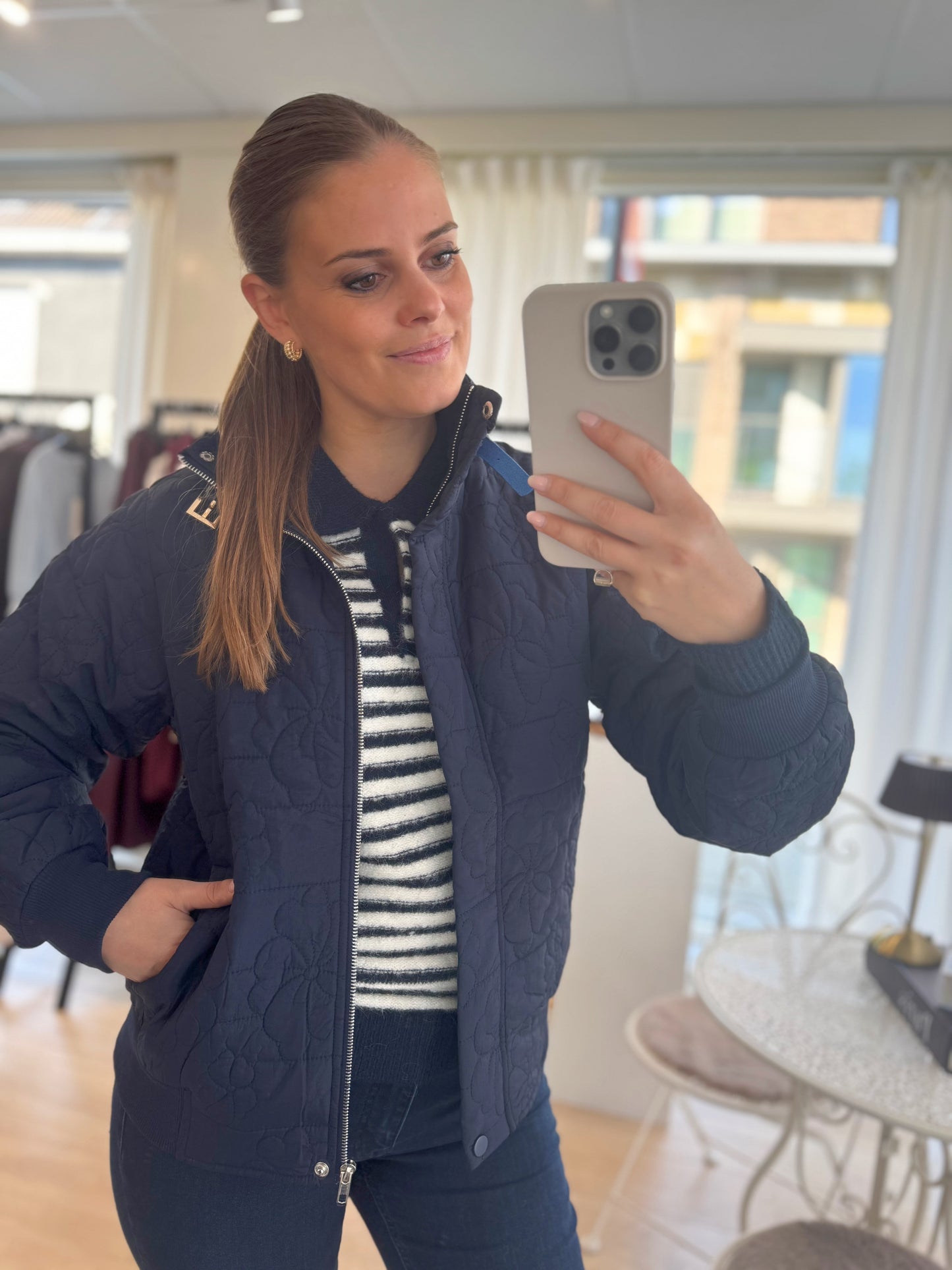 Oria coat - donkerblauw