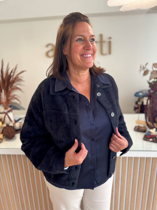 Bubbly jacket - donkerblauw