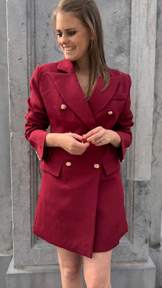 Blazer kleedje - bordeaux